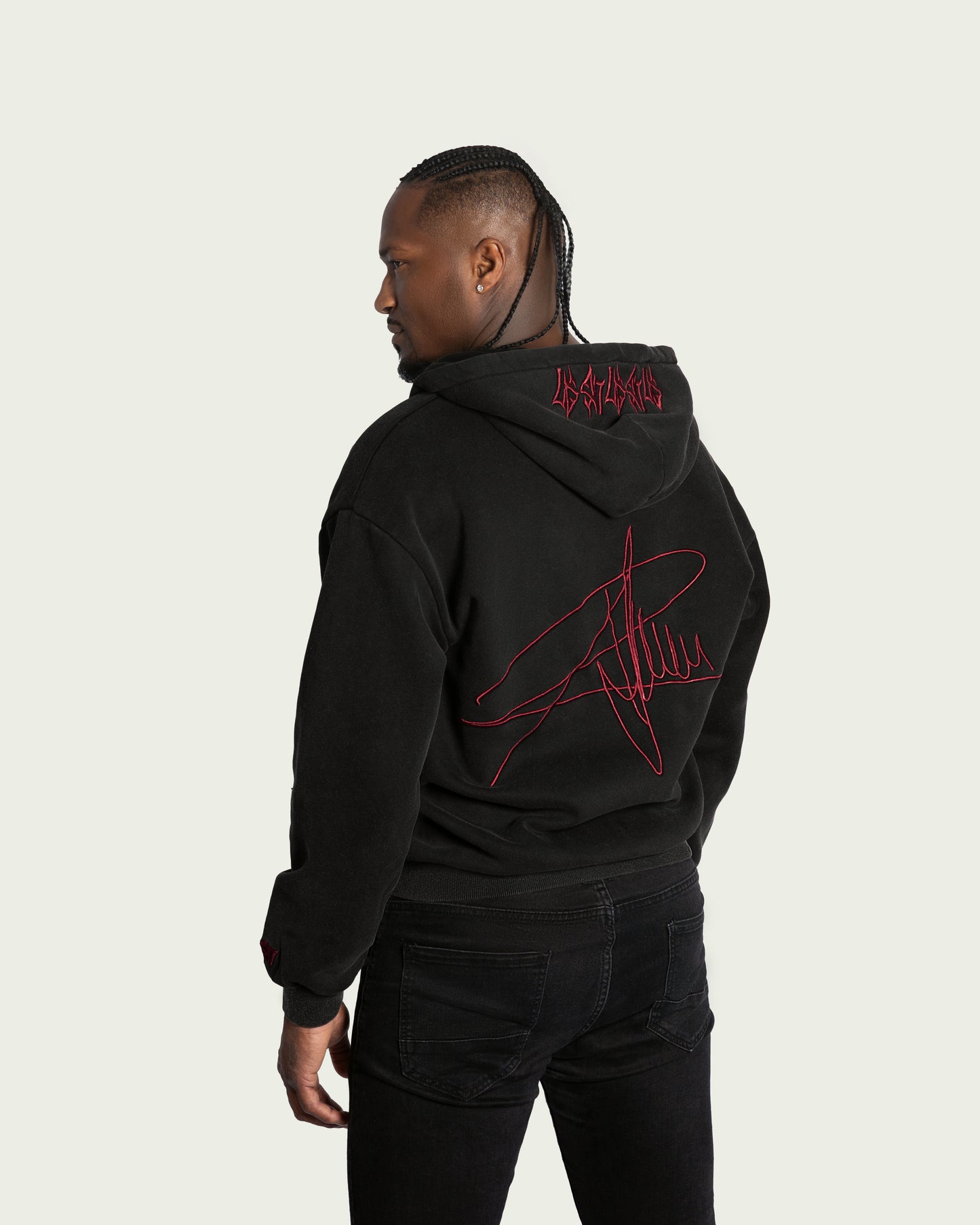 BLACK S17 ZIP HOODIE